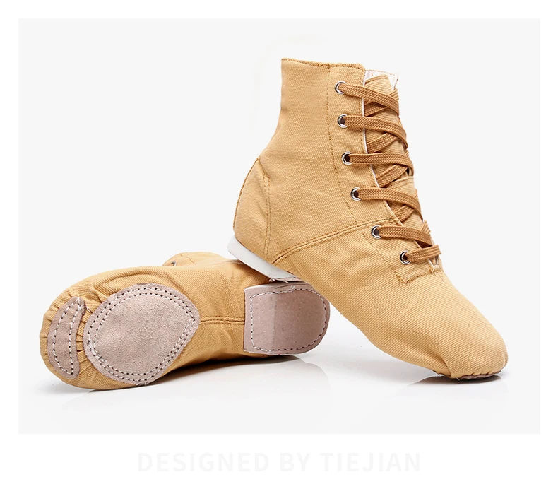 High Top Canvas Tanz schuhe Herren und Damen Schnür ballett schwarz weiß rot Jazz schuhe – Detail 8