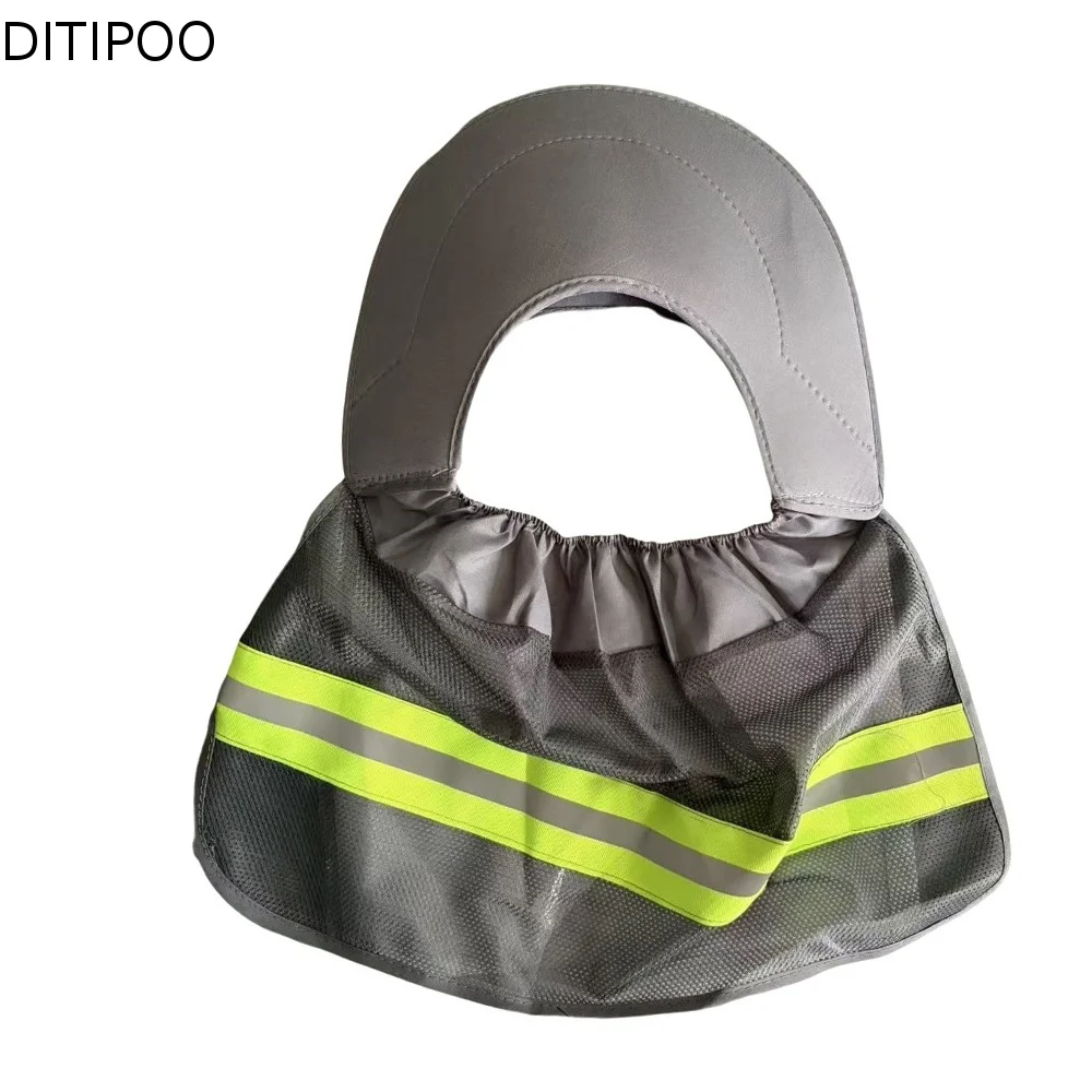 Mesh Hard Hat Sun Shield Breathable Reflective Stripe Reflective Cap Cover UV Protection Mesh Neck Sun Shield Summer
