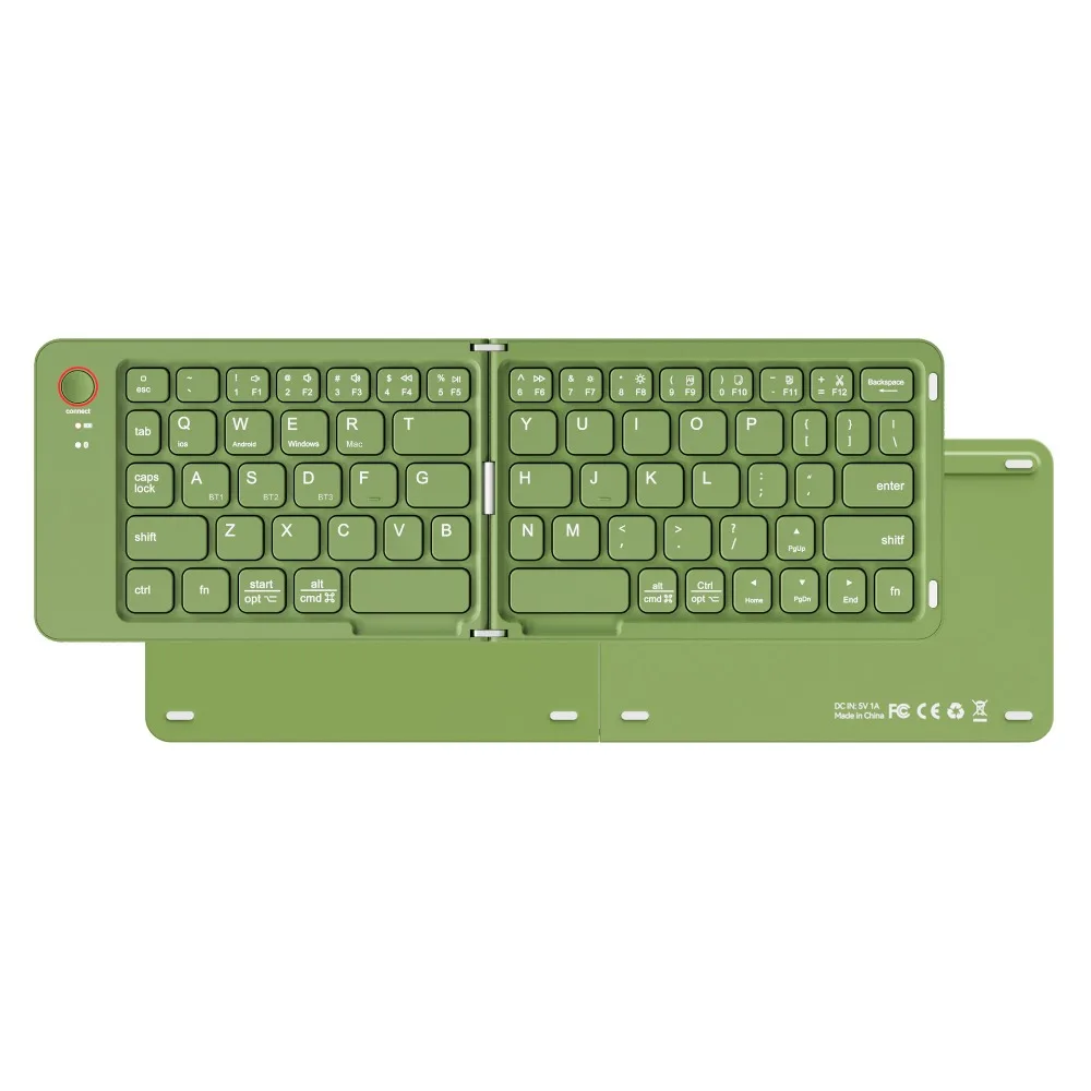 

Lightweight Bluetooth Folding Keyboard Comfortable Ultra-thin Wireless Notebook Keyboard Colorful Portable Mini Folding Keyboard