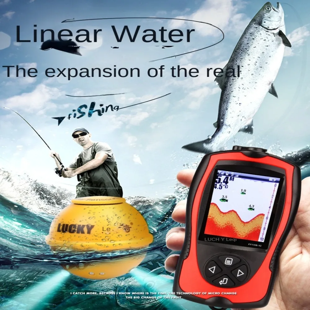 

45M Water Depth Wireless Sonar for Fishing 100M Wireless Operating Range Rechargeable Sonar Fish Finder Portable