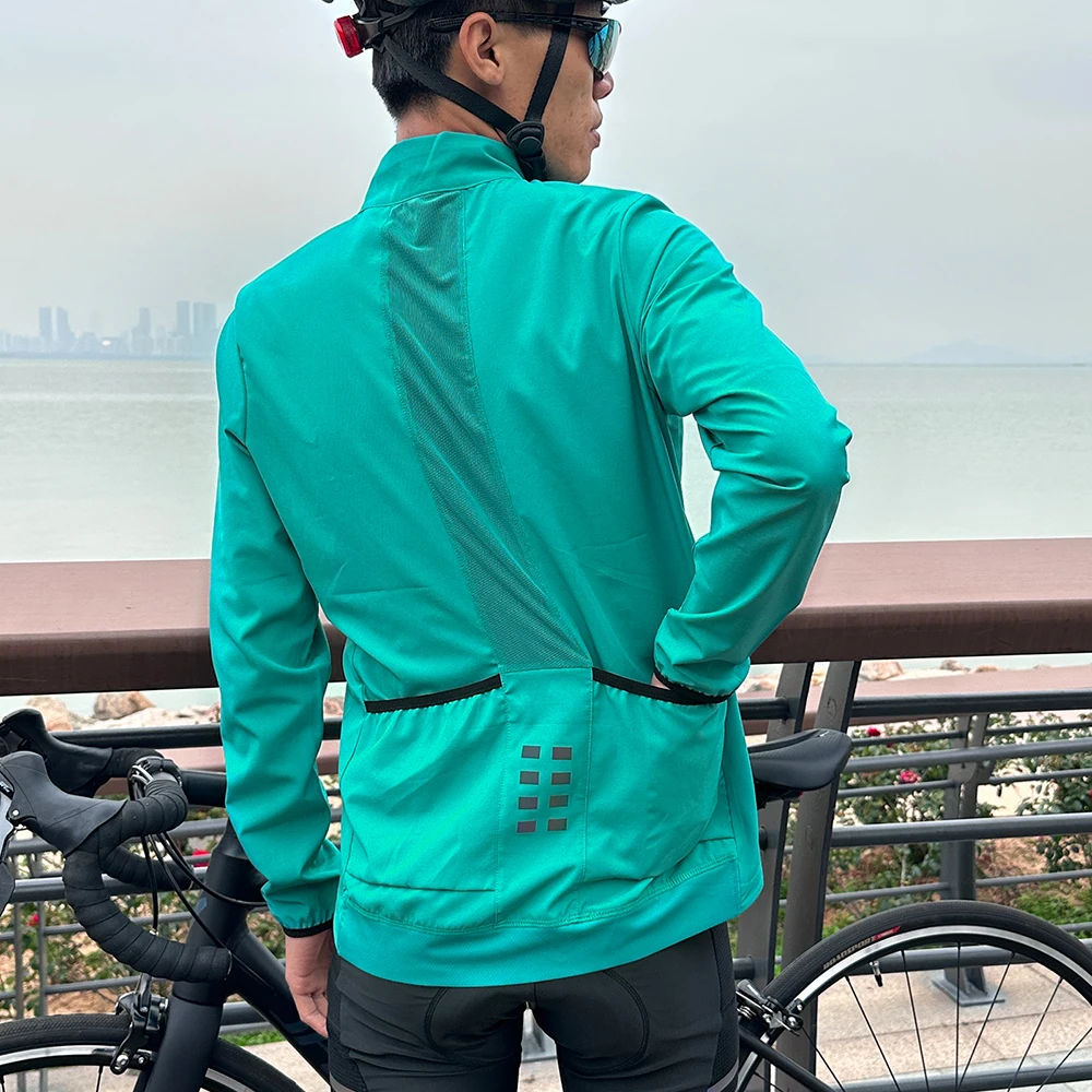 WOSAWE Reflective Cycling Jacket Men MTB Bike Bicycle Jacket Windproof Waterproof Sports Running Windbreaker Jackets