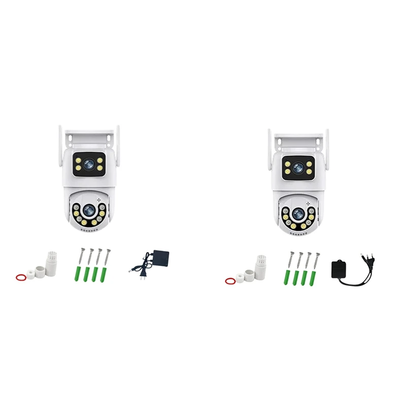 ABSQ-كاميرا أمان لاسلكية 6MP HD عدسة مزدوجة كاميرا واي فاي خارجية تتبع تلقائي كاميرا مراقبة الشوارع