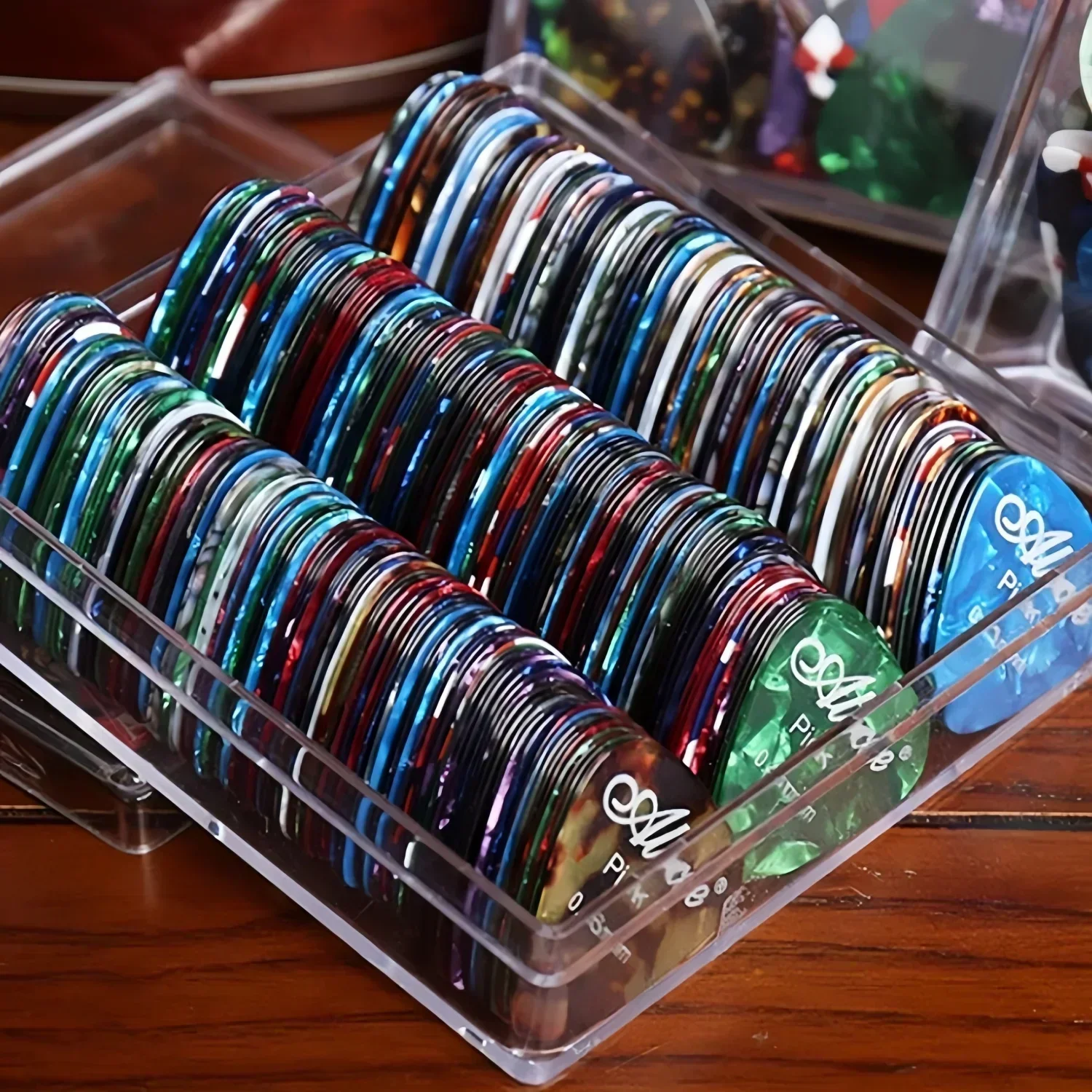 24/50 قطعة سمك مختلط أليس الغيتار يختار الريشة الوسيط 0.46/0.71/0.81/0.96/1.2/1.5 مللي متر ألوان عشوائية الغيتار الملحقات #2