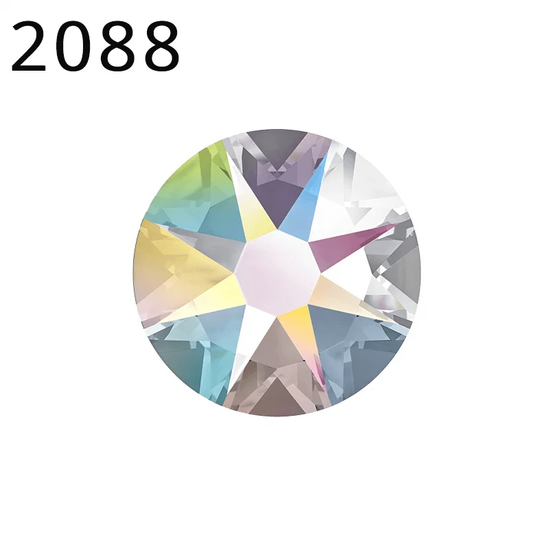 (24Pcs) Genuine Crystal from Austria 2058 2088 XIRIUS Rose Flat Back No Hotfix Rhinestone Strass Bead for Jewelry Nail Art Cloth