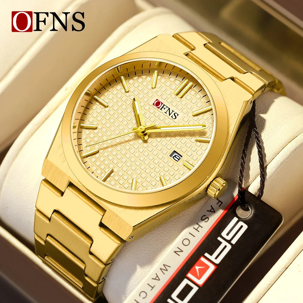 OFNS 2025 New Men's Business Quartz Watch Waterproof Luminous Single Calendar Display Leisure Fashion Personalized Watch for Men