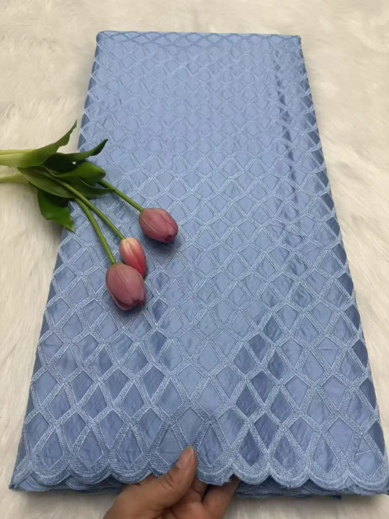 

African Polish Fabrics Swiss Voile Lace In Switzerland 100% Cotton Soft Embroidery For Men Dry Dress Lace Fabric Weddin