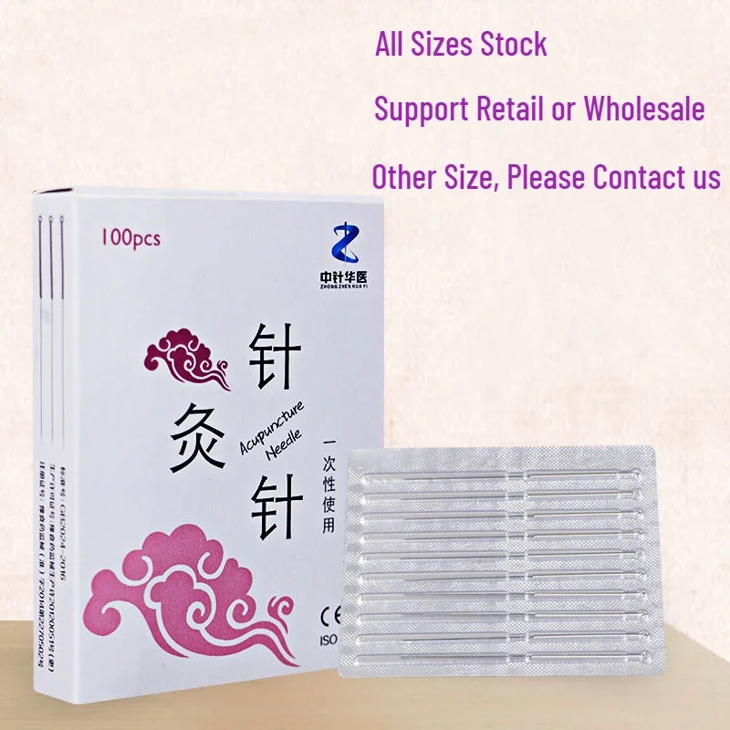 Full Size 100pcs/box Disposable Sterile Acupuncture Needle New Sterilization Acupuncture Points Beauty Health