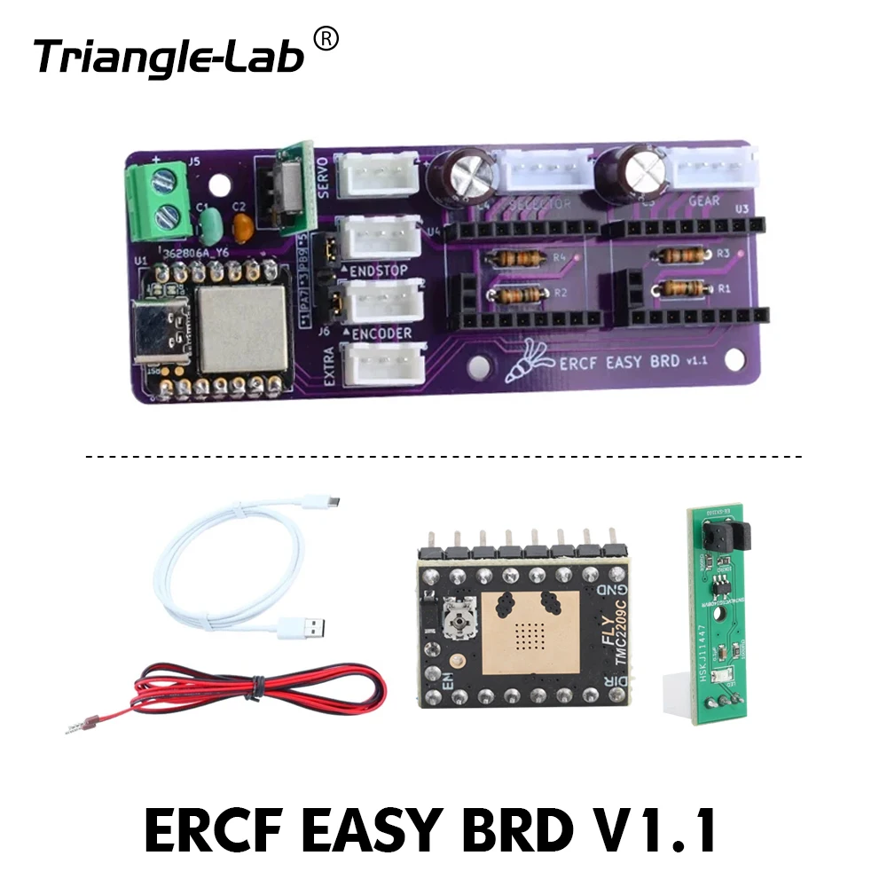 

3D-принтер Trianglelab ERCF EASY BRD V1.1, устройство для подачи моркови и кроликов, с драйверами TMC2226