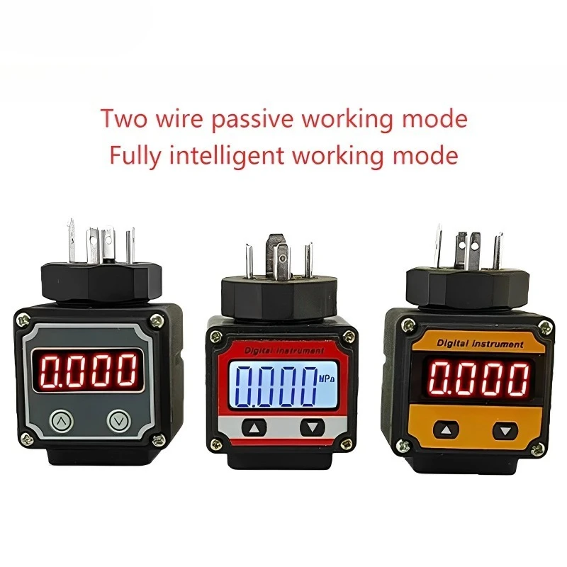 2 Wire 4-20mA Digital Display Pressure Transmitter Adjustable Transducer Indicator with Hessmann Joint for Industrial Sensor