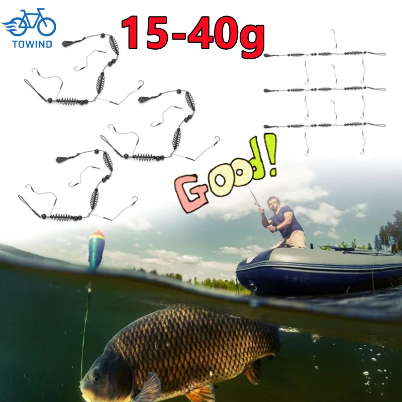 New Fishing Hook Feeder Artificial Lure Bait Cage Set Fishing Feeder Baitholder Catfish Jigs Carp Fishing Tackle Tools 15g-40g