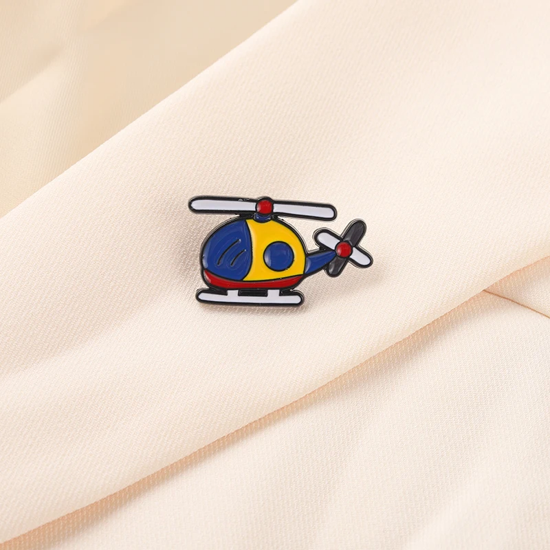 Cartoon Airplane Childhood Enamel Pins Memory Brooches Bag Hat Lapel Clothes Badge Aircraft Jewelry for Kids Friends Wholesale