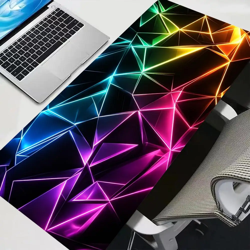 Mousepad Playmat Geometric Glass Table Mat Anti Scratch Rubber Non Slip Anime Games Pads For Laptop Study