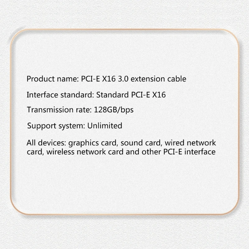 กราฟิกการ์ดประสิทธิภาพสูง PCI-E 3.0x16 Riser สายต่อขยาย PCI Riser Shielded Extender สำหรับ GPU แนวตั้ง e65C