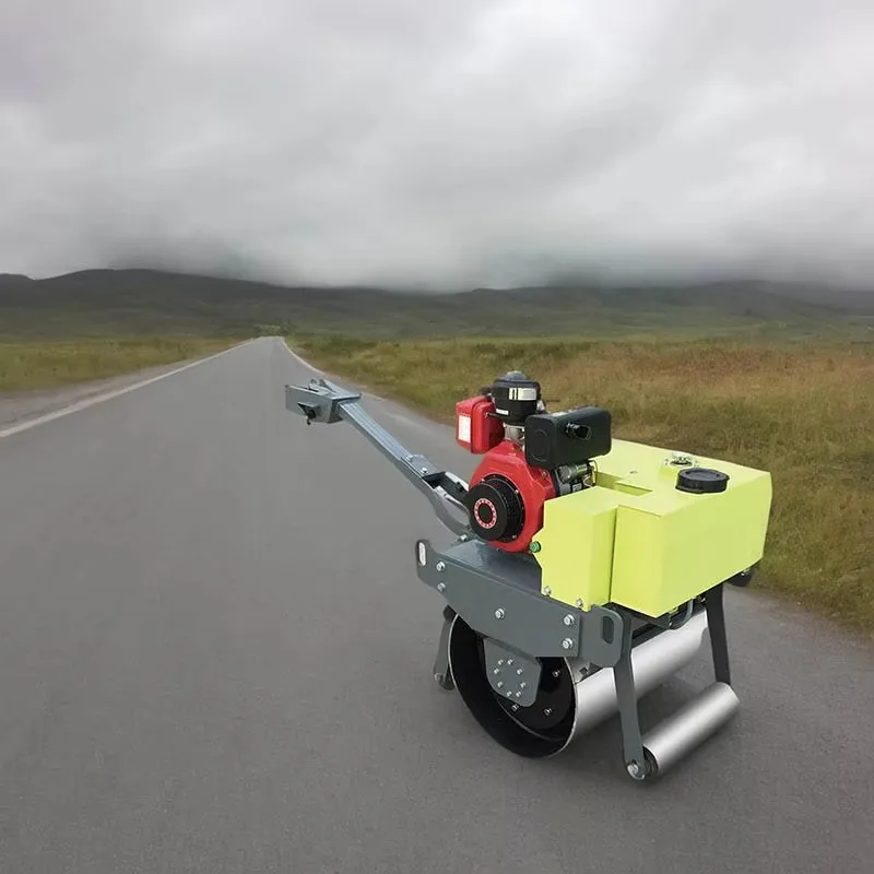 Small Walk Behind Road Roller Electric Soil Compactor Landscape Subgrade Tamping Machine for Lawn Yard Customized Working Width