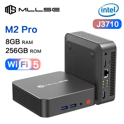 MLLSE M2 Pro Mini PC Powerful 8GB RAM, 256GB SSD, Intel J3710, Windows 10 - Compact & Ideal for Home, Business & Gaming