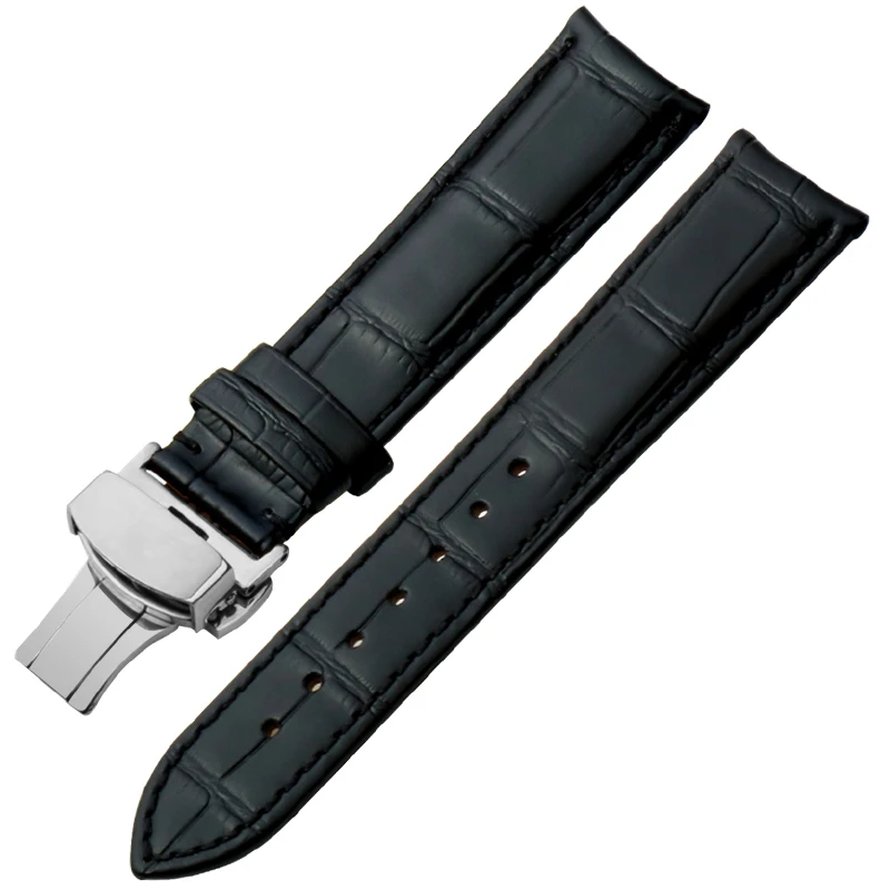 Genuine Leather Watch Band Blue Cow Leather For Rossini Vacheron Constantin Citizen Mido Seiko Tissot Watch Strap Men 20mm 22mm