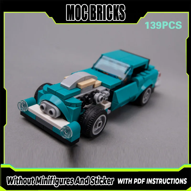 

Speed Racing Car Model MOC Building Bricks American Modified Car Modular Technology Gifts Holiday Assemble Children Toys Suit