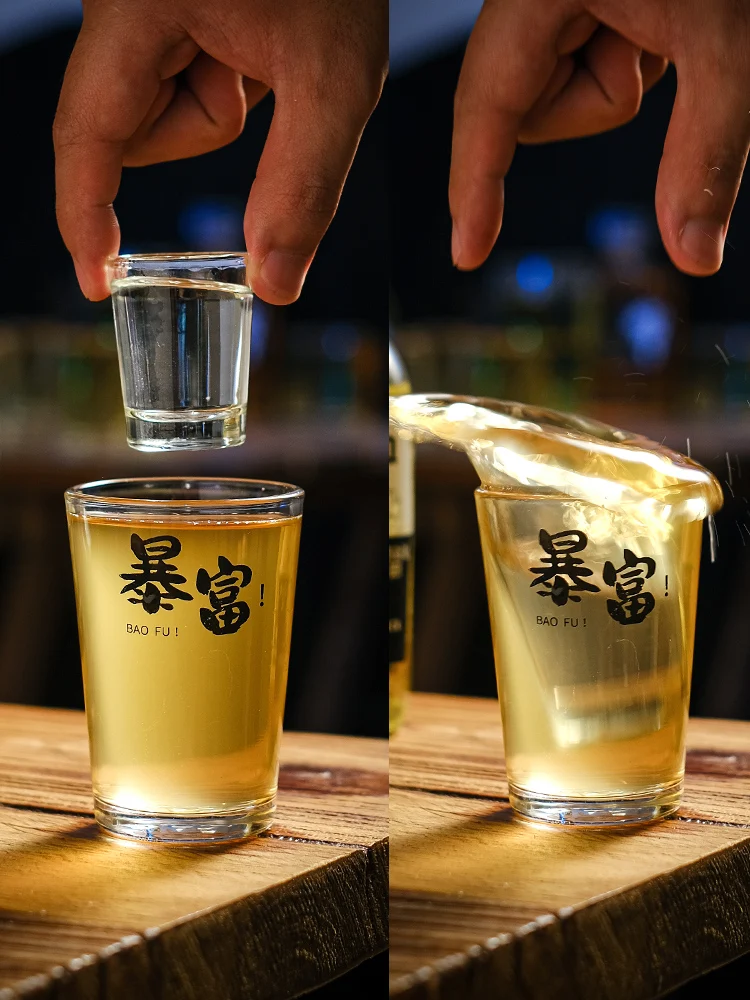 كوب زجاجي مقوى للمطاعم والحانات للاستخدام الشخصي، كوب صغير سعة اثنين أونصة للنبيذ الأبيض والبيرة، مناسب للكاريوكي وشرب المشرو...