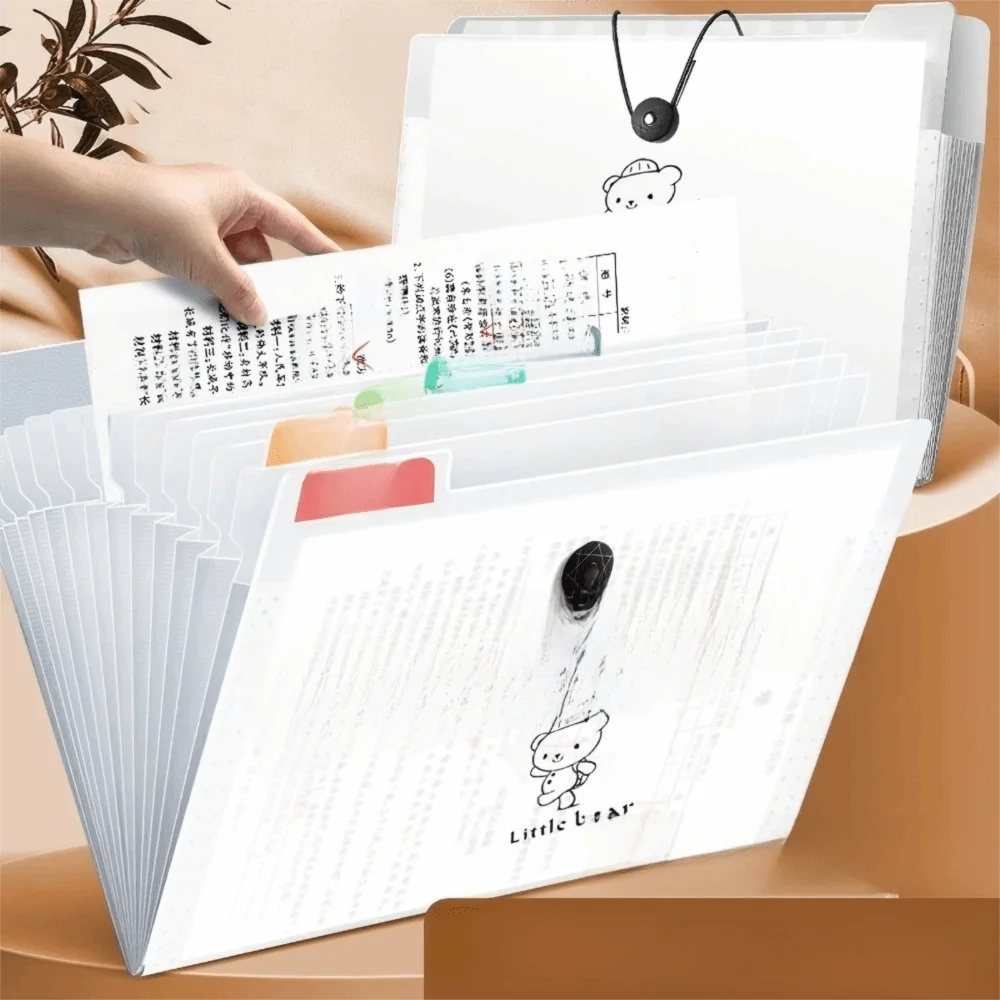 

High Quality Waterproof A4 File Folder 8 Pockets Large Capacity Test Paper Storage Folder PP Document Bag Office