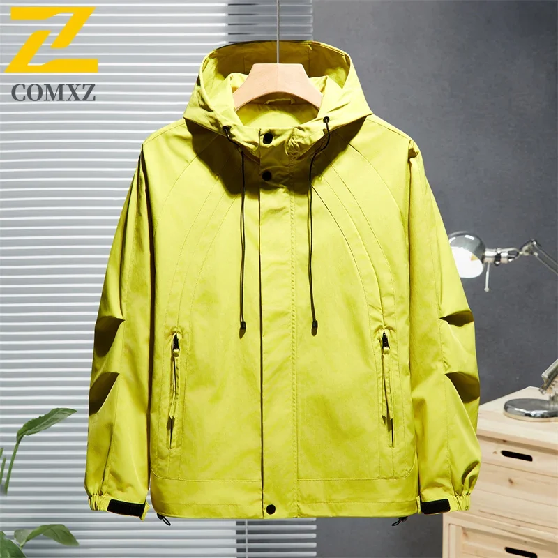 

Men's Casual Jacket 2025 New Retro Windproof Waterproof Breathable Hooded Workwear Jacket Outdoor Camping and Hiking Windbreaker