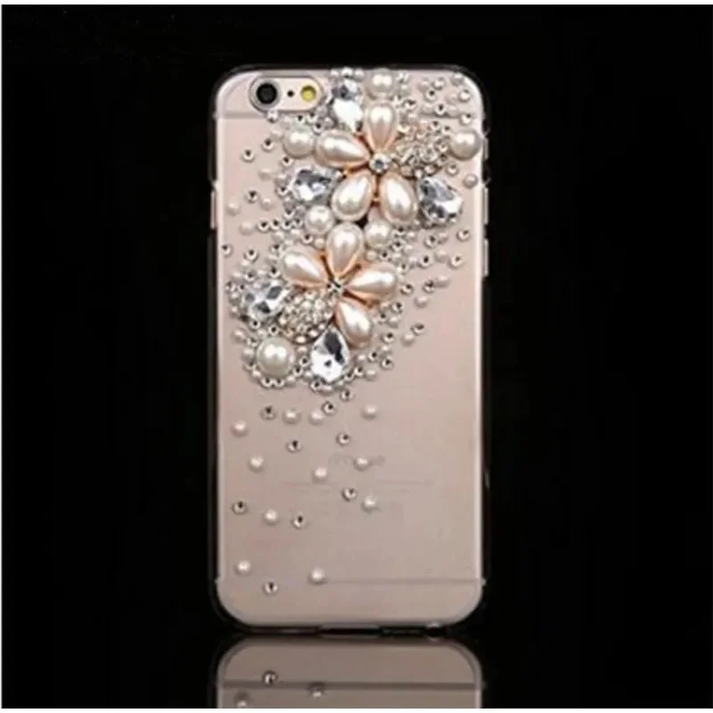 Bling Diamond Case for IPhone 11, 12, 13, 14, 15 Pro Max, Glitter Rhinestone, Soft Transparent Back Case, Fashion