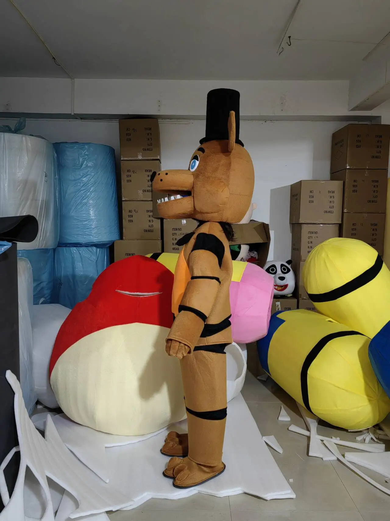 خمس ليال فريدي الكلب زي التميمة الكرتون الكبار أرنب تأثيري البدلة حفلة عيد الميلاد هالوين كرنفال الاحتفال