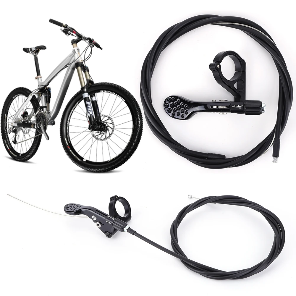 Bicycle Dropper Seatpost Remote Wire Control Adjustable Bike Seat Tube Switch for External Internal Routing Droppers