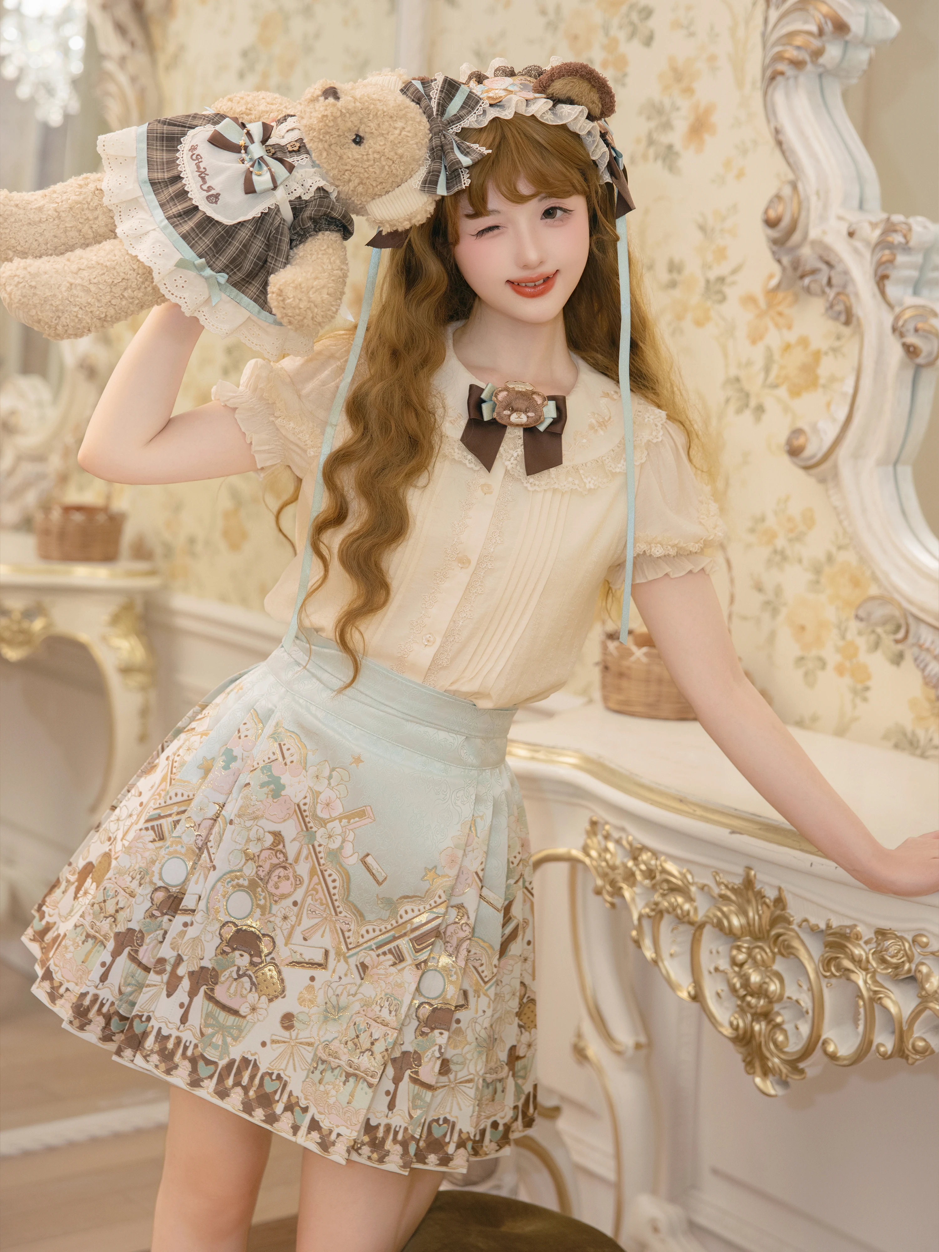 Original Hanfu Short Ma Face Skirt Shirt Set Women's Thin Sweet Dessert House 2026 New Style Elegant Traditional Chinese Clot...
