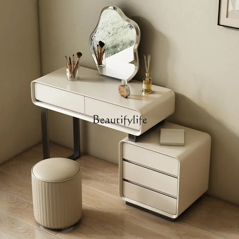 LJY*Mini solid wood paint dressing table master bedroom modern simple light luxury high-end makeup table