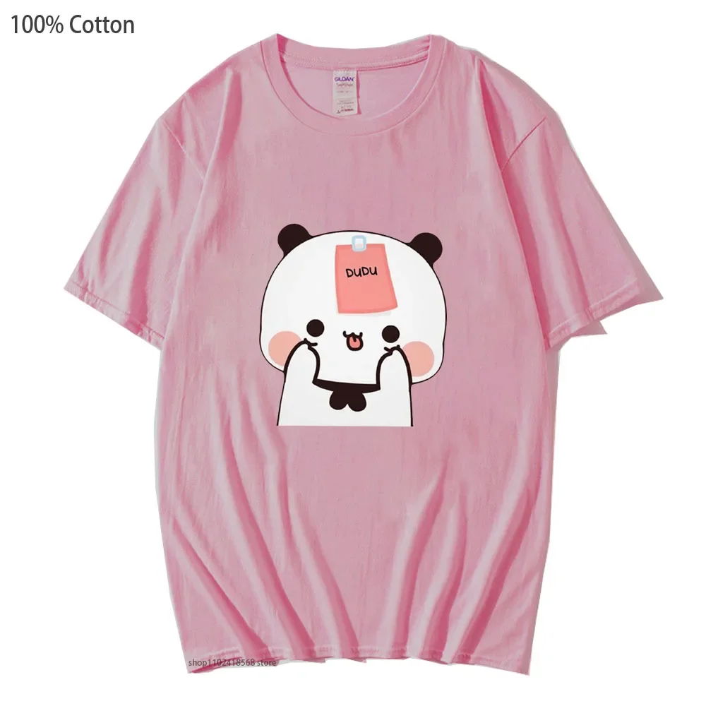 Couple Bubu Dudu T-Shirts Kawaii Cute Graphic Tshirt 100% Cotton Summer Clothes Short Sleeve Tees O-Neck Top Women Men Clothing