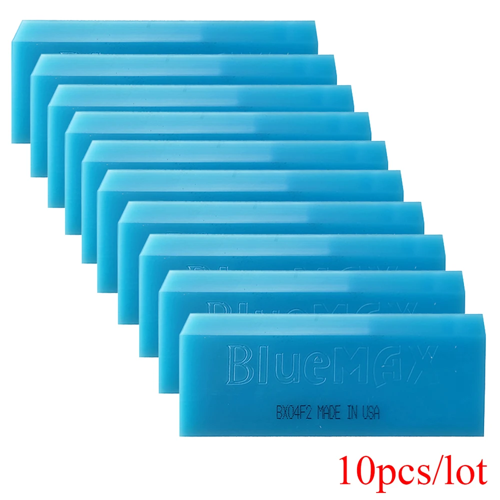 10PCS BLUEMAX Rubber Strip Window Clean Squeegee Blade Vinyl Car Wrap BLUEMAX Wiper Tint Tools Sticker Remover 10B02