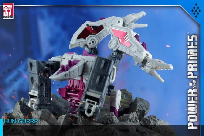 W magazynie Transformers Toys Power of The Primes Voyager Class Terrorcon Hun-Gurrr Figurka akcji Model kolekcja Chłopiec Prezent