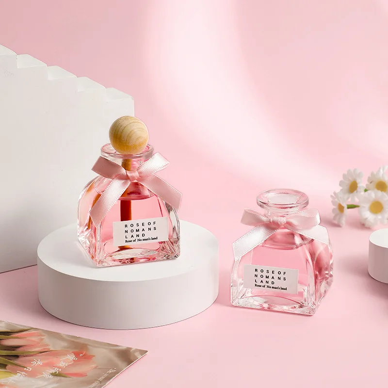 50ml Rose Reed Diffuser Car Aromatherapy Oils, Pink Long-lasting Fragrance for Home, Office, and Bathroom, Air Freshener, Gift