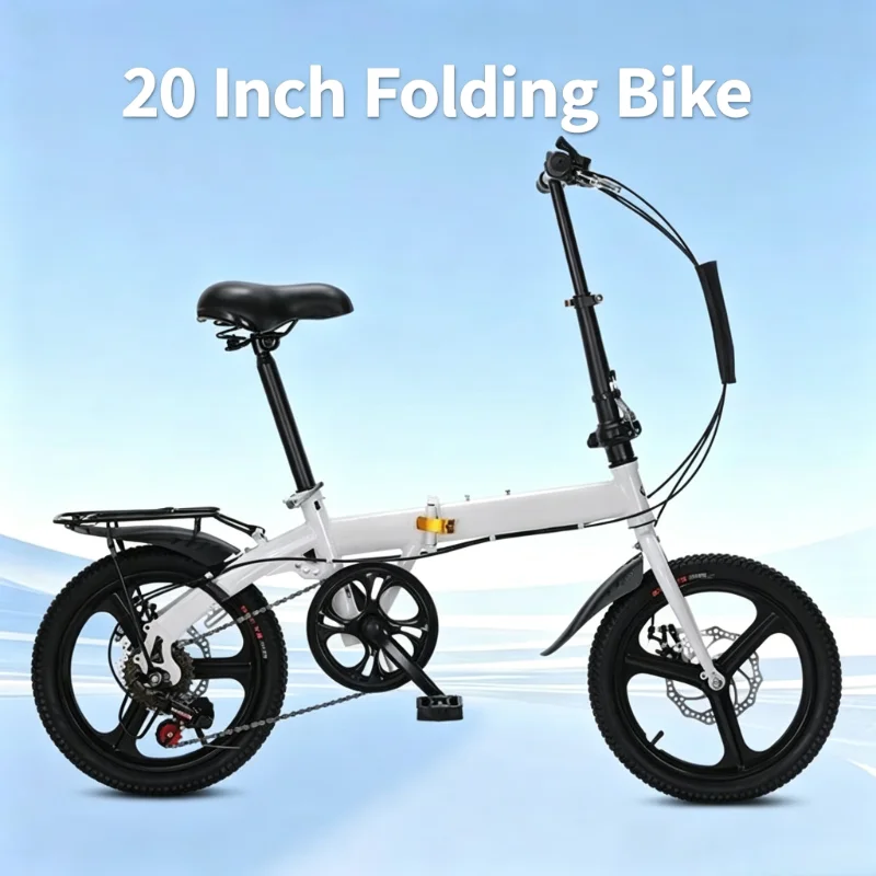 14-20-Inch Variable Speed Folding Bicycle, Ultra-Light Portable Student Bike, Men's and Women's Pedal Bicycle, Wholesale Gift