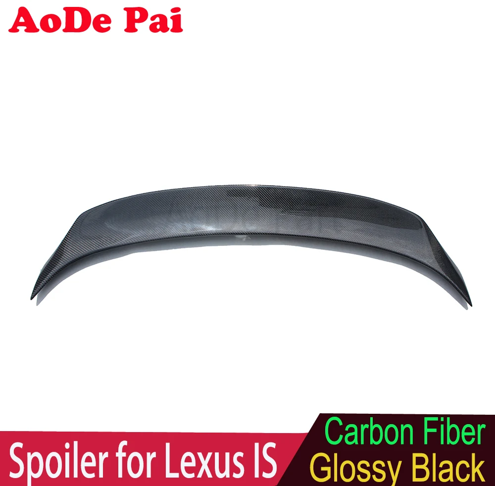 Carbon Fiber Rear Trunk Boot Duck Spoiler Back windshield Wing For Lexus IS IS250 IS300 IS350 2014-2018 Car Styling