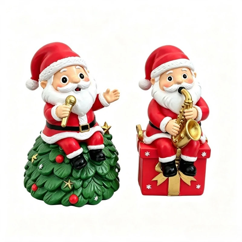 Weihnachtsmann-Weihnachtsfigur-Akzent für Schreibtischregal und Flurdisplay 3XUF – Detail 1