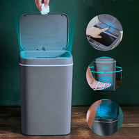 16L Smart Trash Can Dustbin Automatic Touch Bathroom Garbage Toilet Recycle Waste Bin Kitchen Sensor Basket for Rubbish Bucket