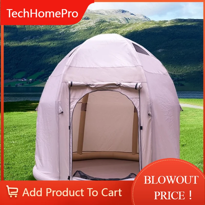 TechHPAutomatic Opening Inflatable Tent, Outdoor Camping Tent, Hiking, Travel, Quick, 2-4 Person Air Tent, Waterproof Camping Te