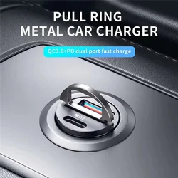100W/200W QC3.0 PD Mini Car Charger 12-24V Lighter Fast Charging Car USB Type C Charger for Xiaomi Samsung Huawei iPhone Power