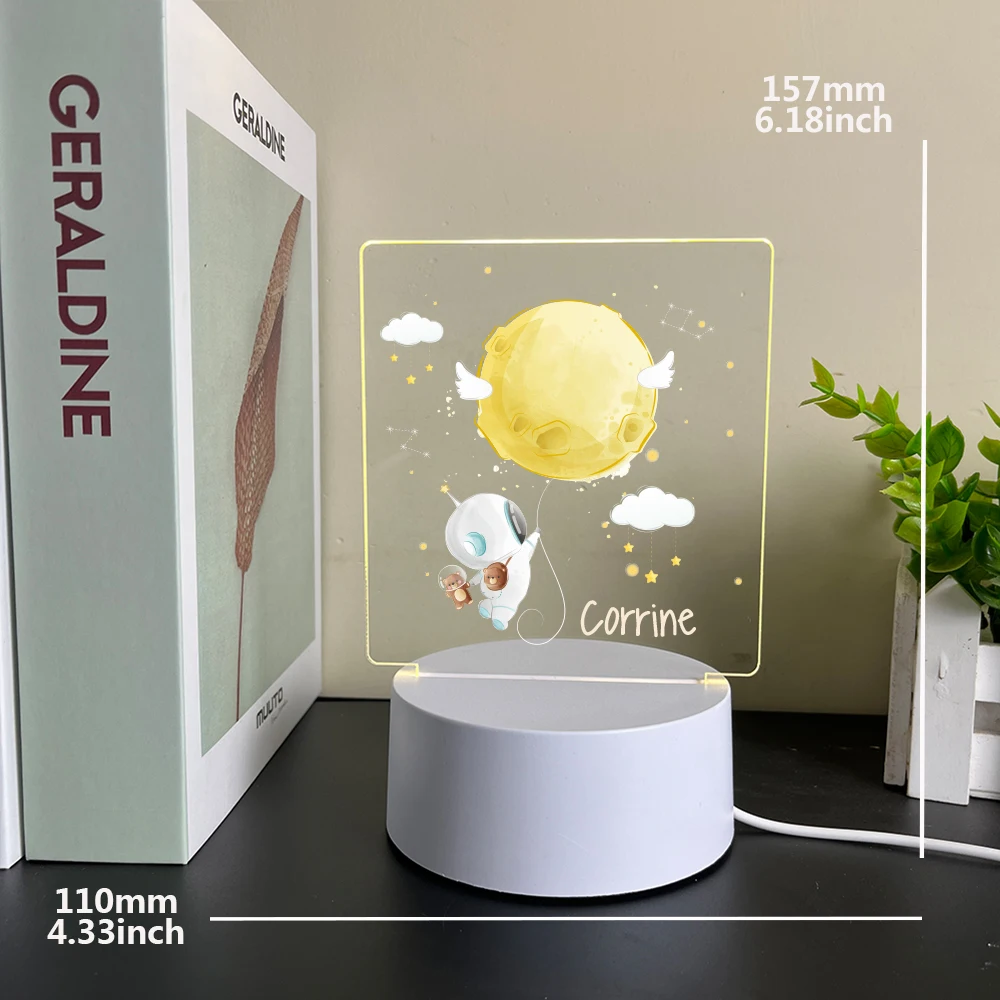 Personalized Custom Moon NEW  3D Lamp Bedroom Manga Anime Figure Night Lights Children Gift Indoor Lighting Gifts