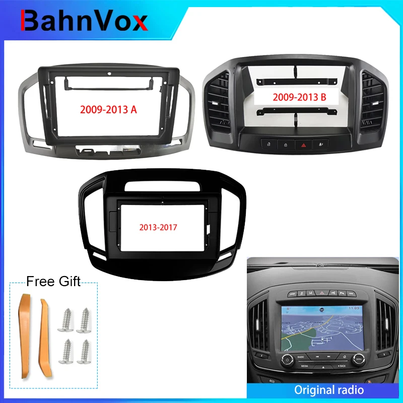 9 inch Android Car Radio frame for Opel Insignia 2013-2017 2din Stereo GPS Fascia bezel Panel Adapter wire harness