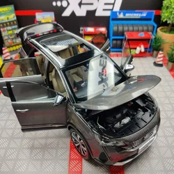 Coche de aleación de Metal fundido a presión para niños, vehículo de juguete de alta simulación, modelo de coche Peugeot 4008 SUV, 1:18, Colección, regalos para niños, decoración