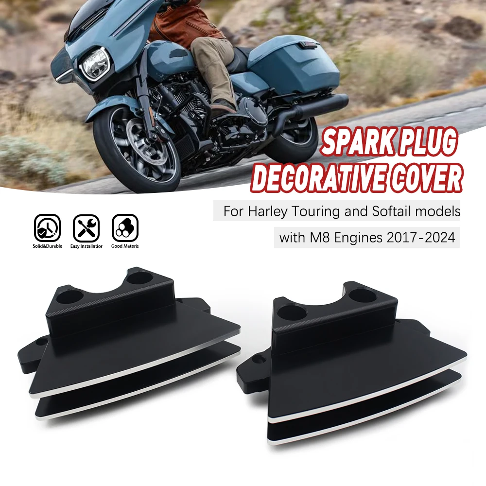 For Harley M8 Touring Road King CVO Street Glide Softail Fat Boy 114 FXFBS Deluxe Motorcycle Engine Spark Plug Decorative Cover