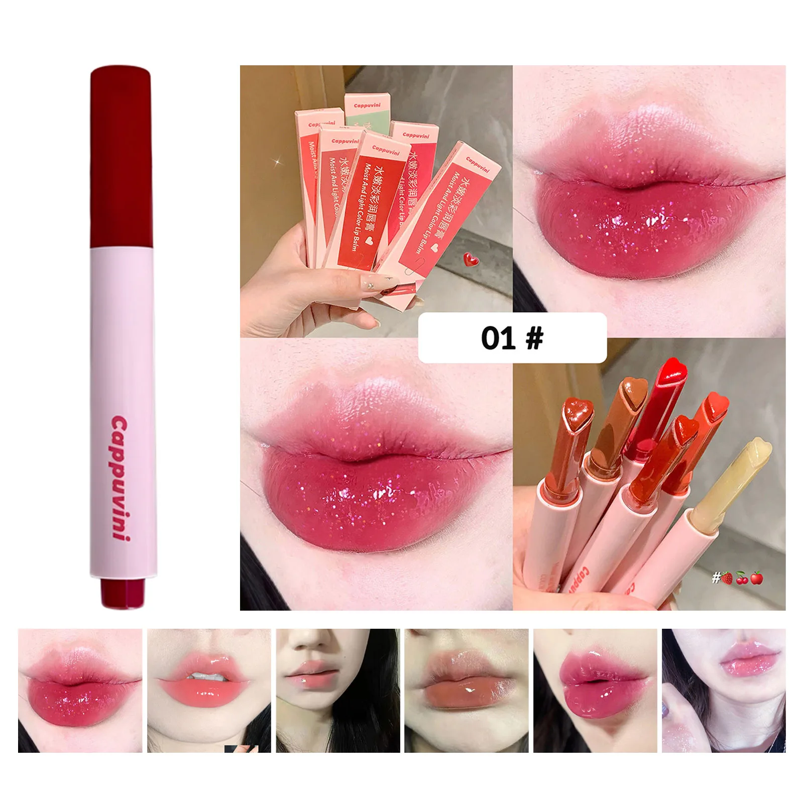 Woman Bright Colors Liquid Lipstick Full Coverage Revitalizing Lip Balm for Daily Makeup Everyday Use