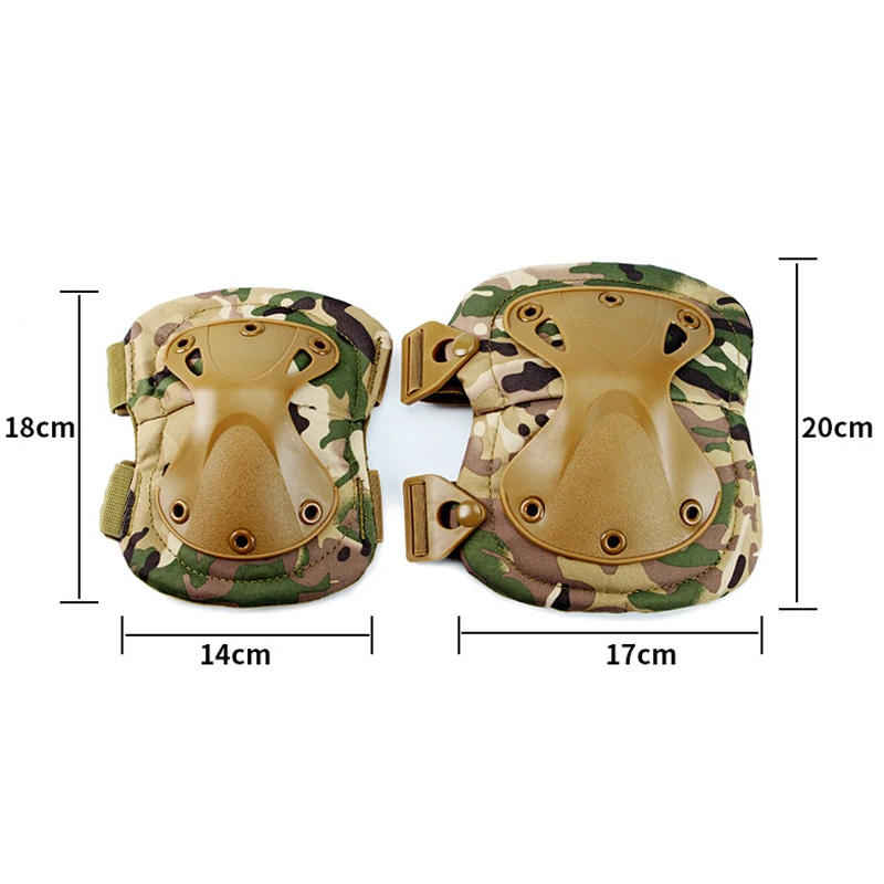 Tactical Combat Knee and Elbow Protective Pads Sets Advanced Gear Set for Airsoft Paintball Hunting  Enthusiasts Skate