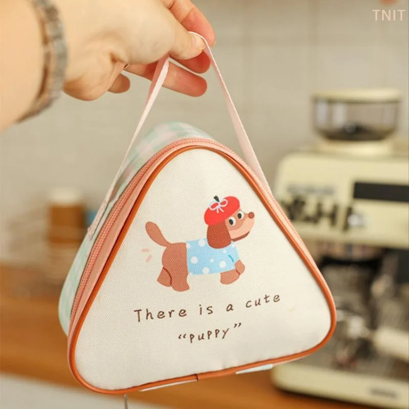 [J] Cute Cartoon Insulated Lunch Bag Portable Reusable Thermal Tote Bag Handbag For Women Kids Work School Picnic Food Container