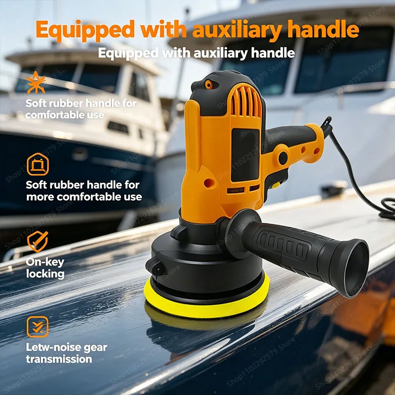 Home Car Electric Polisher Adjustable Speed ​​Polishing Waxing Tool Durable And Safe For Restoration And Car Gloss Treatment.
