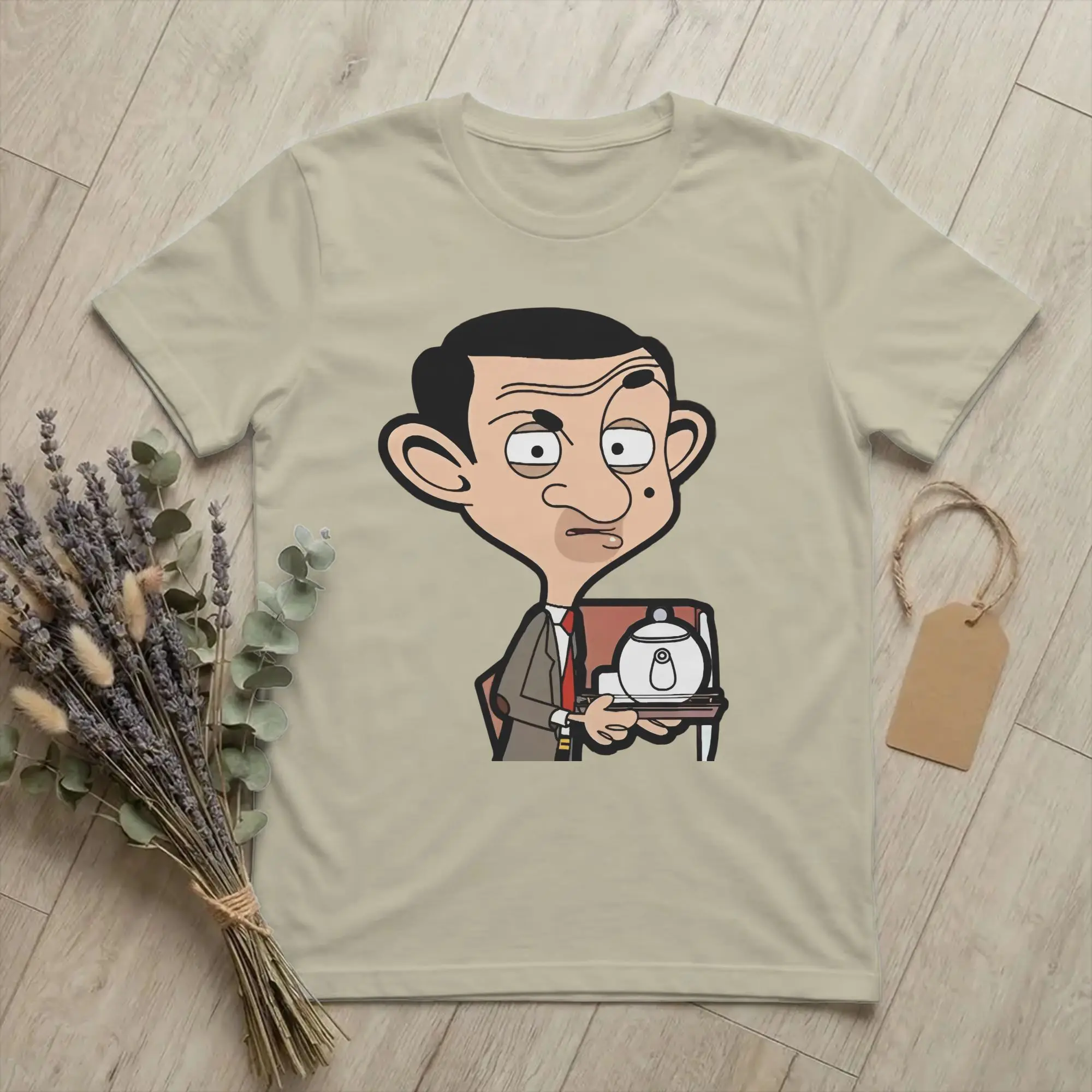 Vintage Mr Beans  T-Shirt For Men Women Cotton Short Sleeve Rowan Atkinson Crewneck Summer Clothing