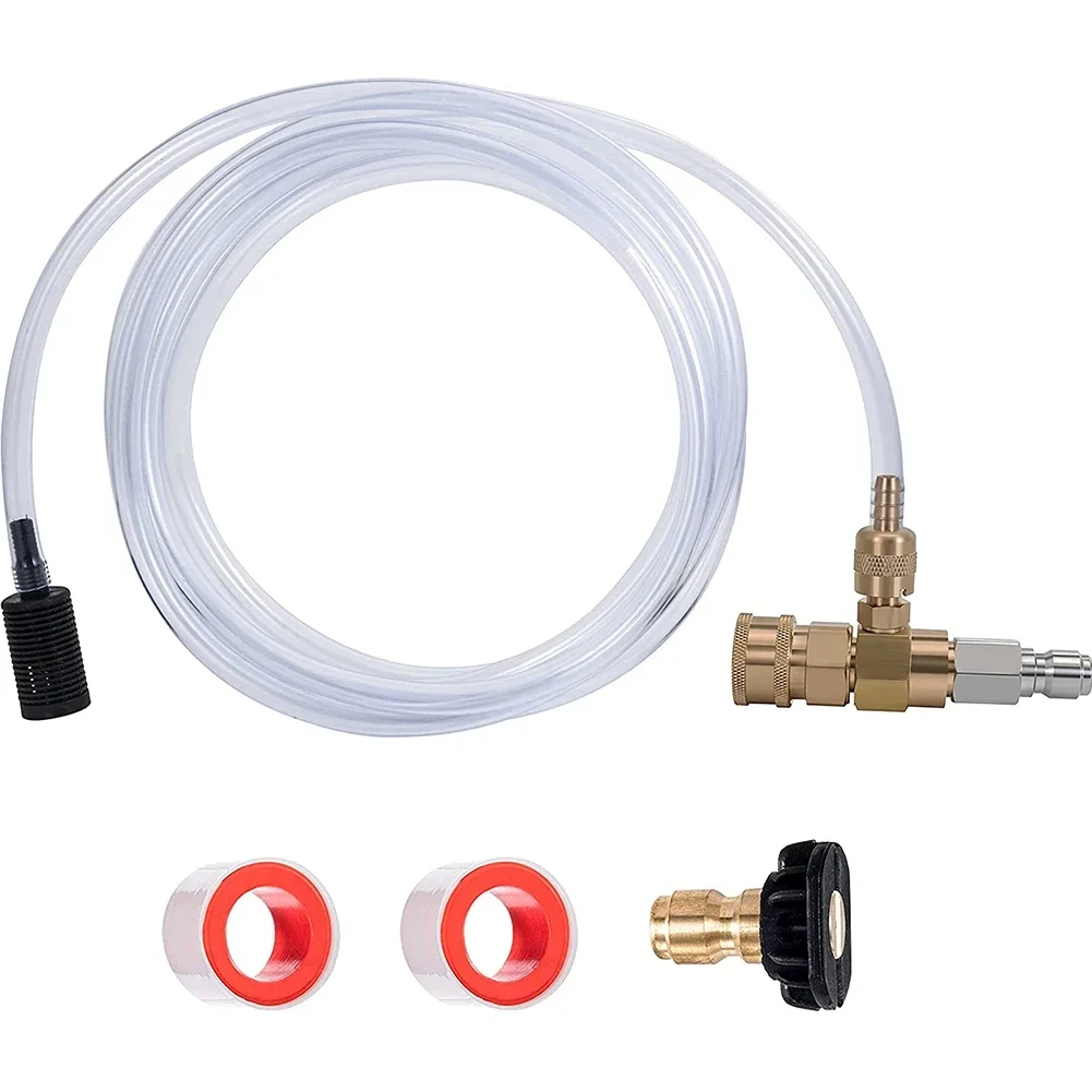 PVC Practical Soap Syri Nge Garden Coupler Siphon Hose 2GPM 3/8