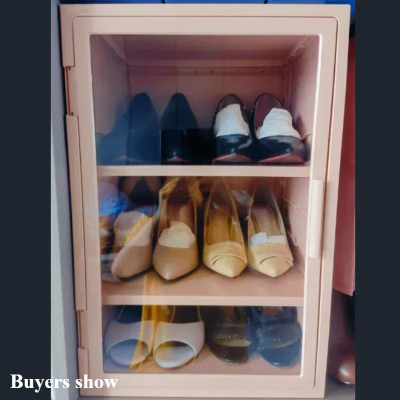 Nordic Style Long Leg and Ankle Boots Transparent Shoe Box Fashionable and Beautiful Plastic Shoe Cabinet for Over Knee Footwear